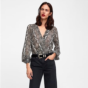 Zara‎ snakeskin bodysuit